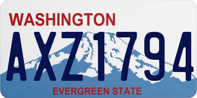 WA license plate AXZ1794
