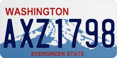 WA license plate AXZ1798