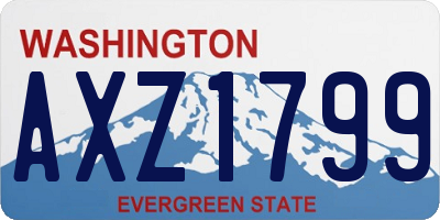 WA license plate AXZ1799