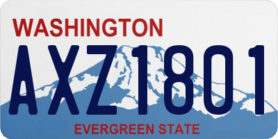 WA license plate AXZ1801