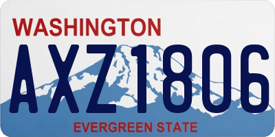WA license plate AXZ1806