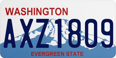 WA license plate AXZ1809