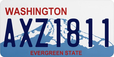 WA license plate AXZ1811