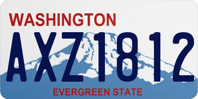 WA license plate AXZ1812