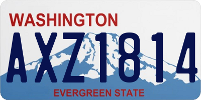 WA license plate AXZ1814