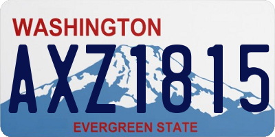 WA license plate AXZ1815