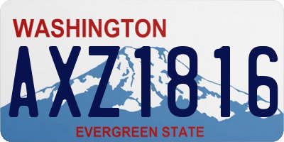 WA license plate AXZ1816