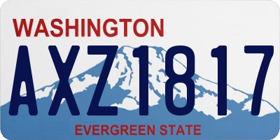 WA license plate AXZ1817