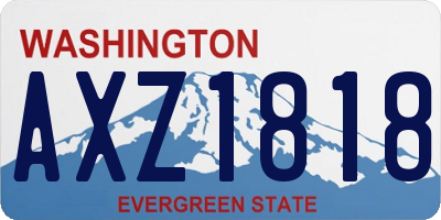 WA license plate AXZ1818