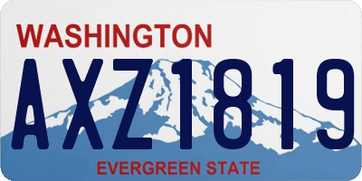 WA license plate AXZ1819