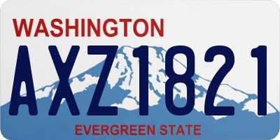 WA license plate AXZ1821