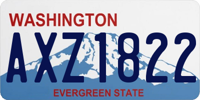 WA license plate AXZ1822
