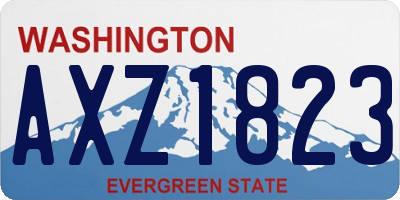 WA license plate AXZ1823