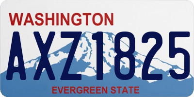 WA license plate AXZ1825