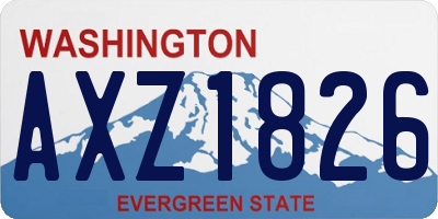 WA license plate AXZ1826