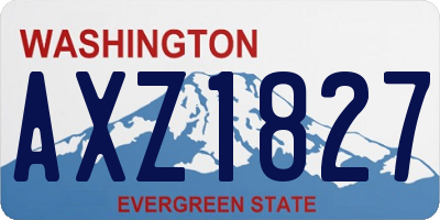 WA license plate AXZ1827