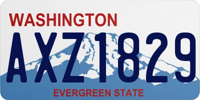 WA license plate AXZ1829
