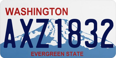 WA license plate AXZ1832