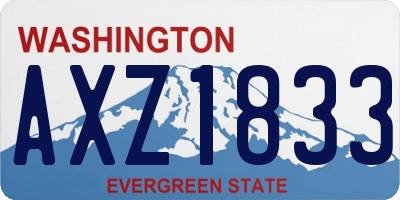 WA license plate AXZ1833