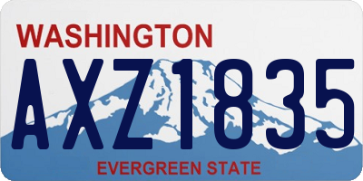 WA license plate AXZ1835