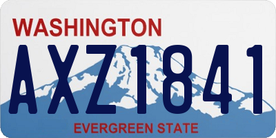 WA license plate AXZ1841