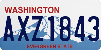 WA license plate AXZ1843
