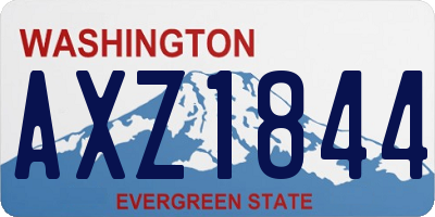 WA license plate AXZ1844