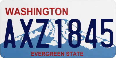 WA license plate AXZ1845
