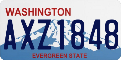 WA license plate AXZ1848