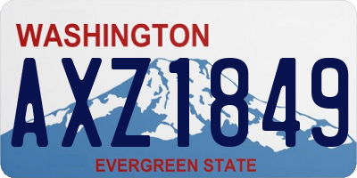 WA license plate AXZ1849