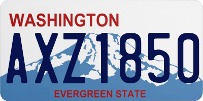 WA license plate AXZ1850