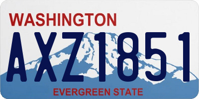 WA license plate AXZ1851