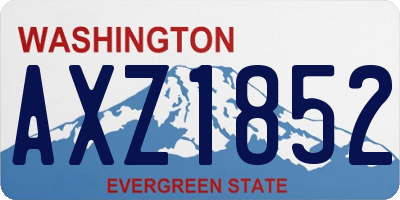 WA license plate AXZ1852