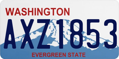WA license plate AXZ1853