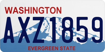 WA license plate AXZ1859