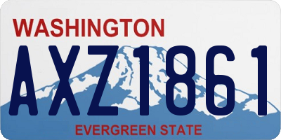 WA license plate AXZ1861