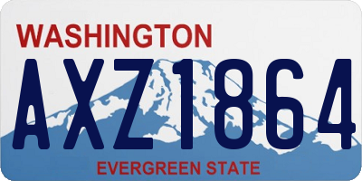 WA license plate AXZ1864