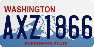 WA license plate AXZ1866