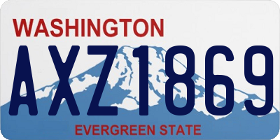 WA license plate AXZ1869