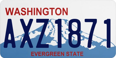 WA license plate AXZ1871