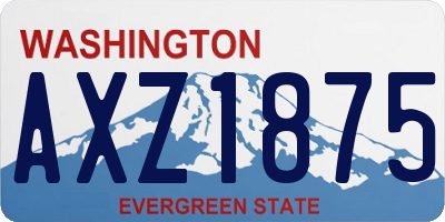 WA license plate AXZ1875