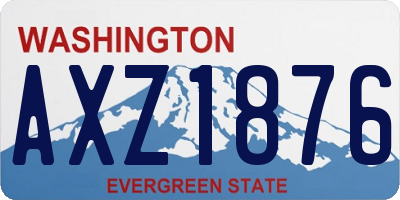 WA license plate AXZ1876
