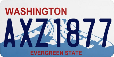 WA license plate AXZ1877