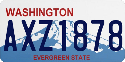 WA license plate AXZ1878
