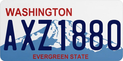 WA license plate AXZ1880