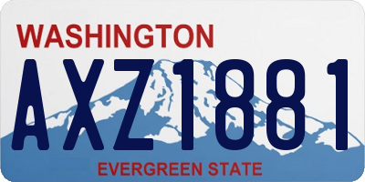 WA license plate AXZ1881