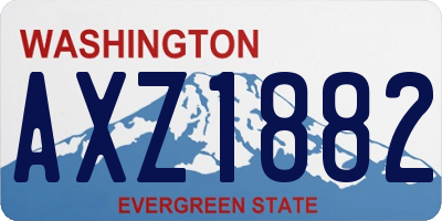 WA license plate AXZ1882