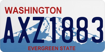 WA license plate AXZ1883
