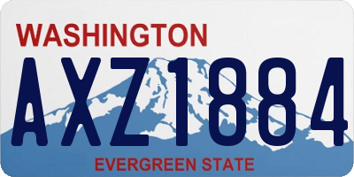 WA license plate AXZ1884