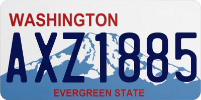 WA license plate AXZ1885